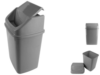 Відро для сміття з поворотною кришкою Консенсус, 4,2л (Сірий)