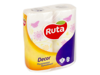Рушники паперові "Ruta - Universal Decor" двошарові (ціна за упаковку 2 рулони)