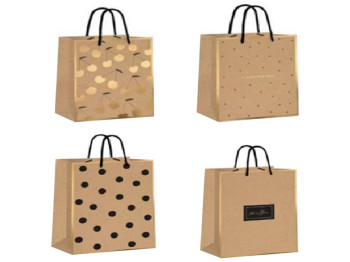 Пакет подарунковий паперовий M Kraft, 26х32х10см