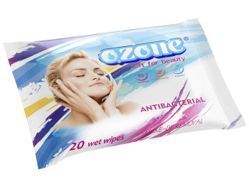 Вологі серветки "OZONE" "Для зняття макіяжу" антибактериальные Travel 20шт