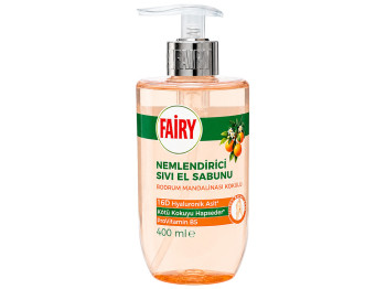Рідке мило для рук Fairy Bodrum з ароматом мандарина, гіалуроновою кислотою та B5, 400 мл