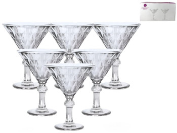 Келих для мартіні Палаццо, скло, 200мл, колір прозорий (ціна за набір 6шт)