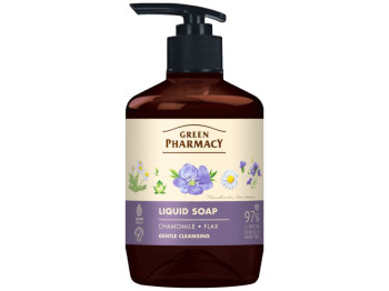 Рідке мило для рук "Зелена аптека" Ромашка і льон 460мл