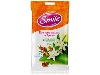 Вологі серветки Smile Daily "Квіти апельсина і Аргана" 15шт