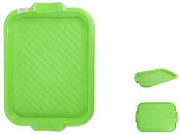 Піднос прямокутний з ручками Консенсус, 42х32х3см (Оріфлейм)
