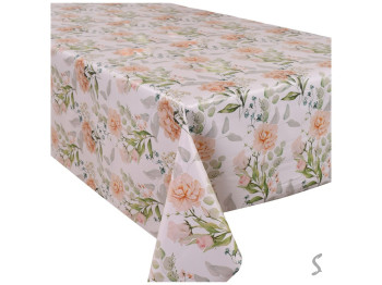 Клеенка Europe, на тканевой основе, ПВХ, 1,40×20м, дизайн Peach Garden (цена за рулон)