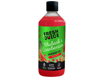 Гель для душа Fresh Juice, Rhubarb & Cranberries, с маслом арганы, аромат ягодный, 473мл