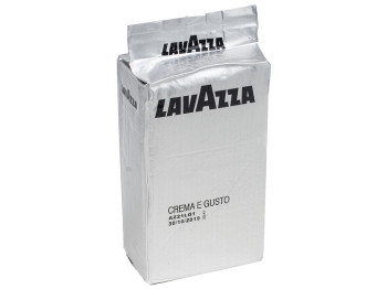 Кофе натуральный молотый Lavazza "Crema e Gusto" (серебристая пачка) 250гр в брикете, Италия