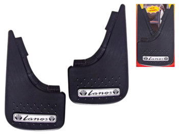 Брызговики Lanos New Model, универсальные, цвет чёрный, 35.5 х 22 см, комплект 2 шт.