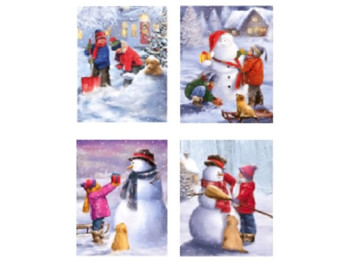 Пакет новогодний бумажный S Snow 18x23x8см