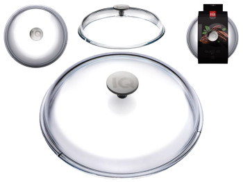 Крышка Be Smart 26 см, жаропрочное стекло, без ободка, цвет прозрачный