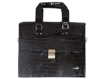 Сумка мужская Lacoste кожзам. чёрная