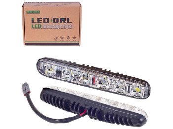 Фары доп./дневного света XS-006 DRL 16 6LED/4W/12V/пластик/190x26мм/ с поворотом бегущий 10453