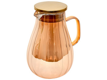 Графин стеклянный с металлической крышкой, 1,8л