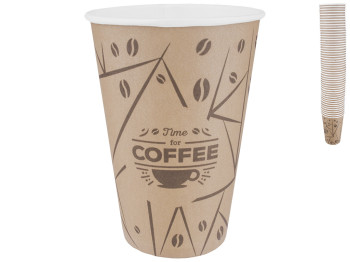 Стакан бумажный PRO service "Coffee Time" 340мл 50шт 43115600