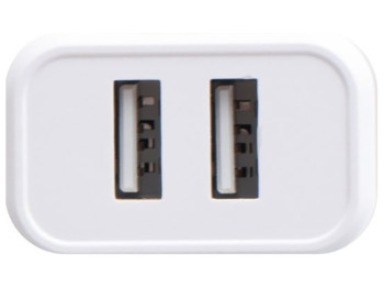 Мережевий зарядний пристрій Borofone BA37A 2USB 2.4A 12W Колір Білий