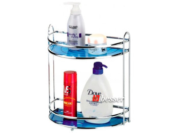 Полка 2-ярусная полукруглая Besser хромированная 29,5х17,5х33,5см