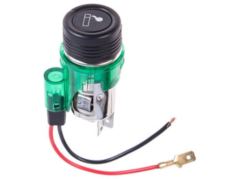 Прикуриватель с подсветкой в планку 12V GREEN (10227)