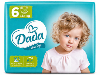 Підгузки Dada Extra Soft, одноразові, розмір 6, 16+ кг, 38шт