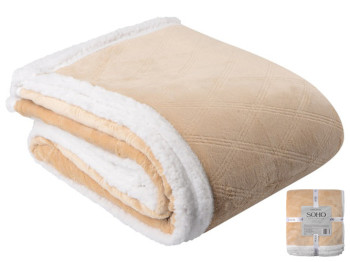Одеяло флисовое Soho Plush hugs Beige, 150x200см, 6900068787391