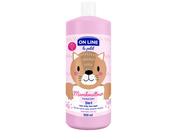 Детский гель On Line Le Petit Marshmallow для волос, тела и лица с ароматом зефира, 850 мл