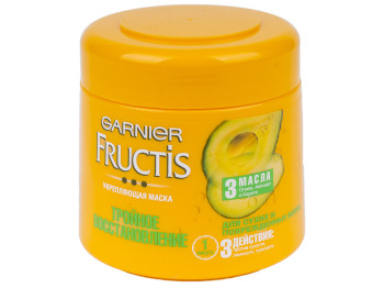 Маска для волос Garnier Fructis "Тройное восстановление" для сухих и поврежденных волос 300мл