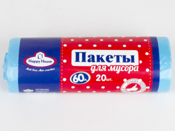 Мусорные пакеты "Happy House" 60л 20шт