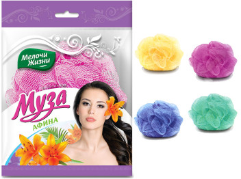 Губка банна сітчаста Мелочи Жизни Муза Афіна