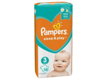 Подгузники Pampers "Sleep&Play Midi" (6-10кг) 58шт