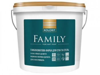 Краска интерьерная латексная Kolorit Family (база А) 2,7л