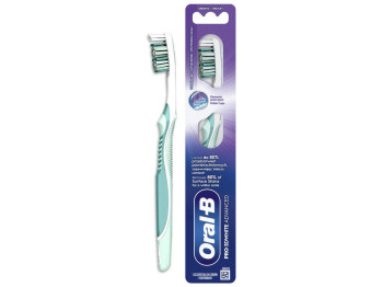 Щітка зубна Oral-B Pro 3D White Advanced, середня жорсткість, пластик, нейлон, колір бірюзовий
