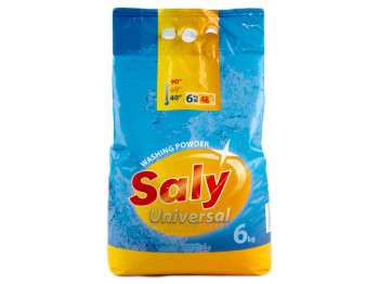 Пральний порошок безфосфатний універсальний "Saly" 6кг (пакет) Чехія