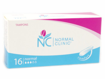 Тампоны Normal Clinic normal 3капли (цена за уп. 16шт) TGN002