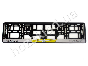Рамка номера пластик "RENAULT" (наклейка з повнокольоровим друком)