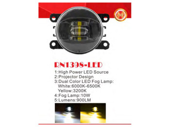 Фари додаткові RN1398-LED, для Renault/HD/NS/MB/SZ, LED, 12V, 10W, білий+жовтий, з проводкою