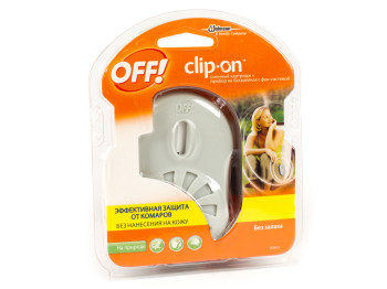 Средство от комаров с фен-системой OFF! "Clip-ON" устройсво с сменным картриджем