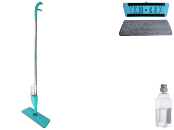 Швабра Idea Home Blue, з розпилювачем, мікрофібра, 117х35х11см, 6900070387138