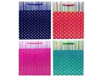 Пакет подарочный бумажный M Shining dots 26x32x10см