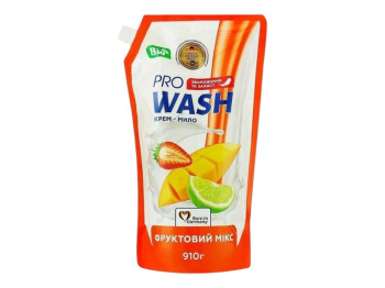 Крем-мыло жидкое Pro Wash фруктовий мікс, 910 г, dоypack, для всех типов кожи