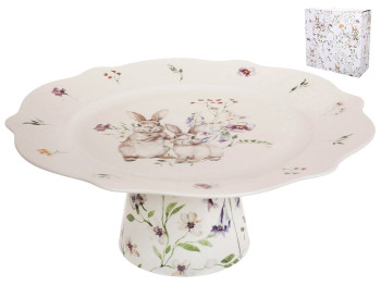 Блюдо фарфоровое на подставке Spring Story, D27×11,5см