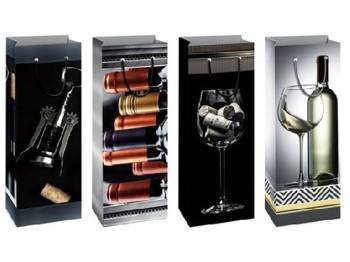 Пакет подарунковий паперовий під пляшку Wine3 13х8,5х36см