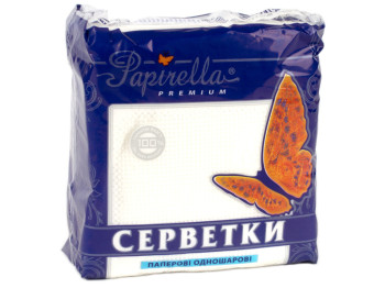 Салфетки "Papirella" белые однослойные 21x21см 60шт