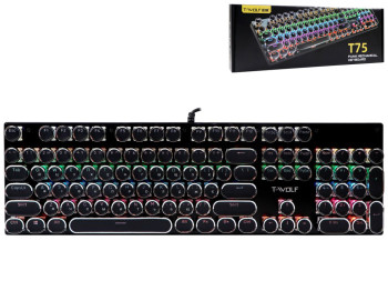Клавіатура ігрова TWolf T75 punk LED Blue Switch, Колір Чорний