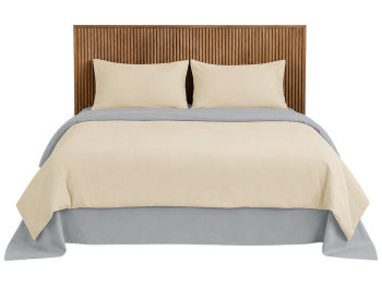 Комплект постельного белья Soho, семейный, Beige, Light gray, 150х200 см, 5 предметов