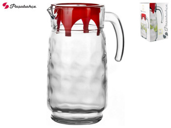 Глечик з червоною пластиковою кришкою Pasabahce Space, 1,65л, 1шт