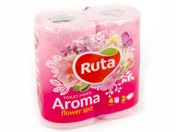Папір туалетний "Ruta Aroma" рожевий двошаровий (ціна за уп. 4 рулони)