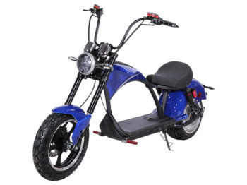 Электроскутер Rooder Chopper, 2000Вт, 60В/12Ач, li-ion, дисковые гидравлические тормоза, цвет синий