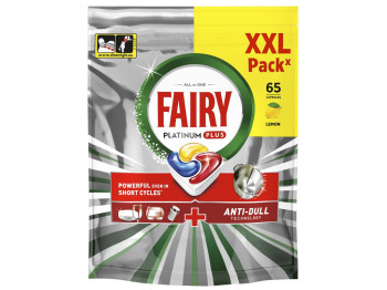 Капсули для посудомийних машин Fairy Platinum Plus All in One, аромат лимон, 65шт