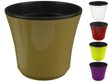 Горшок для цветов двойной Камелия d24см (цвета ассорти) Гемопласт