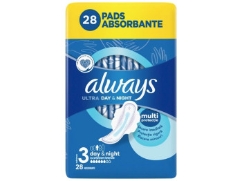 Прокладки ультратонкие Always Day&Night, ароматизированные, 6капель, 28шт